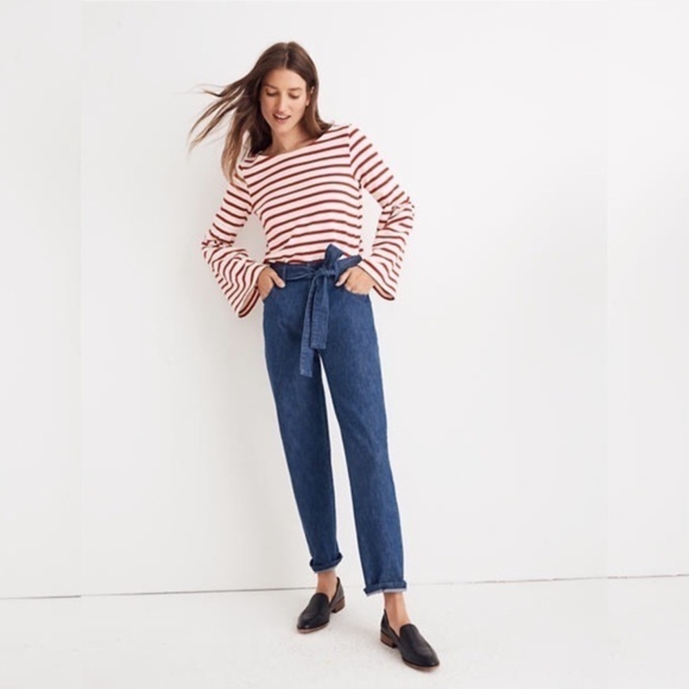 NWT Madewell Tie Waist Tapered Pants 24